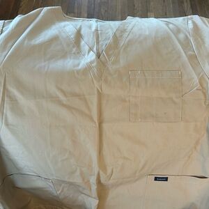 Dagacci Beige Scrub Top with Pocket